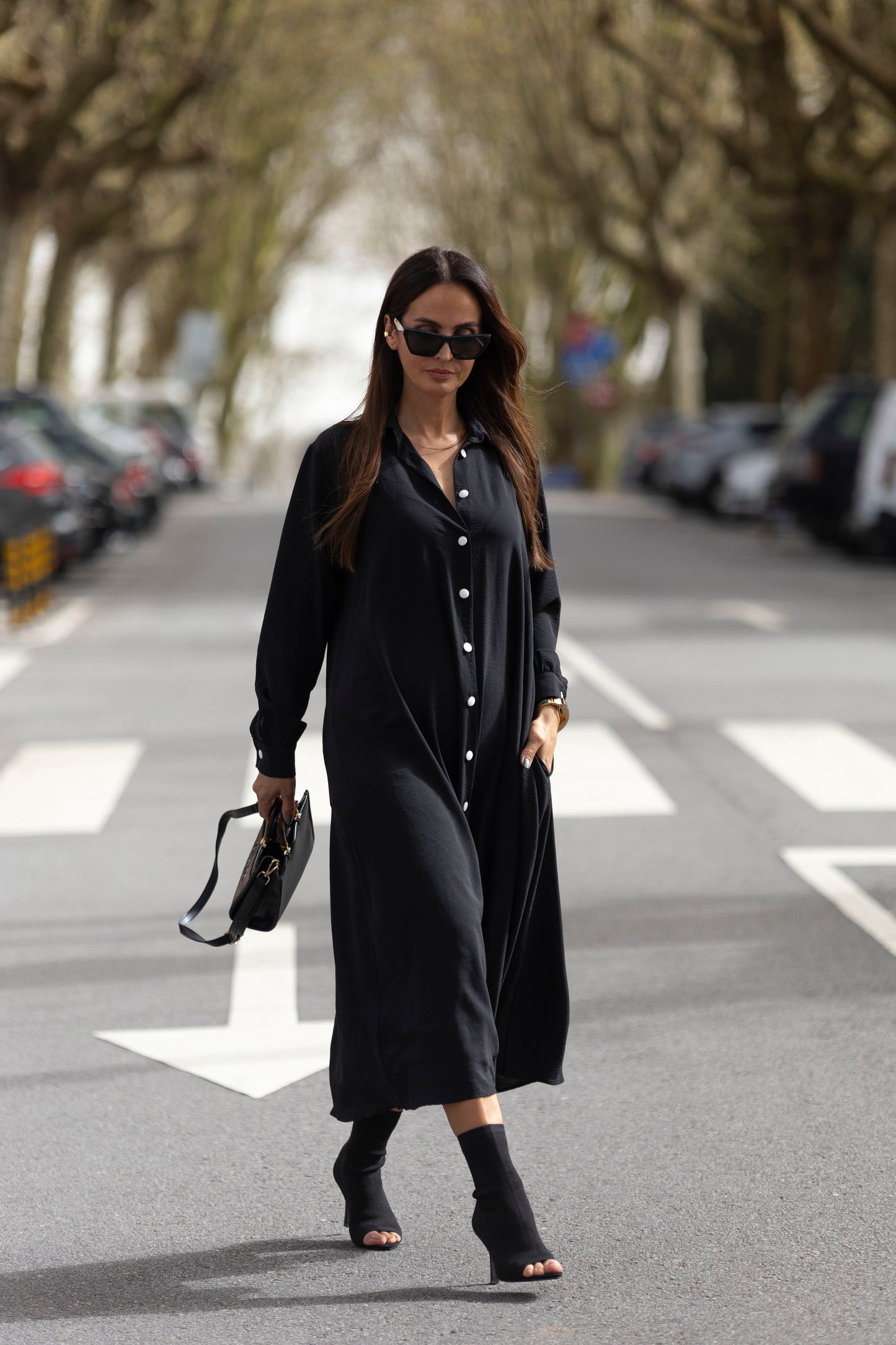 Shirt dress in black