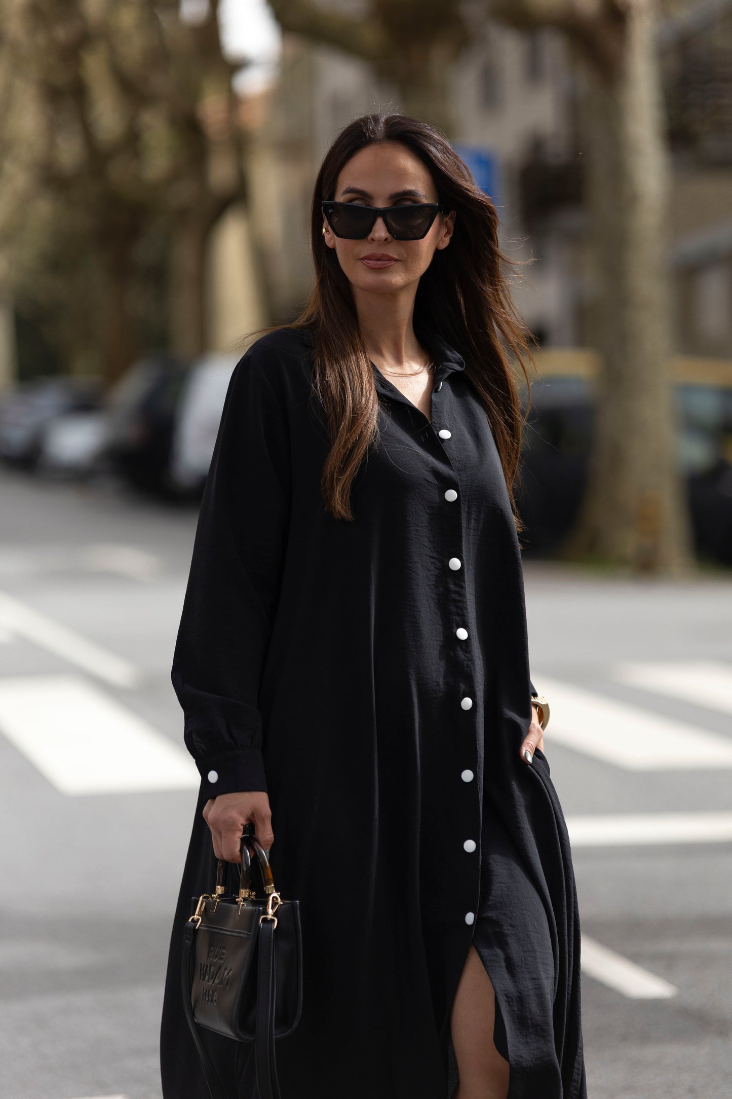 Shirt dress in black