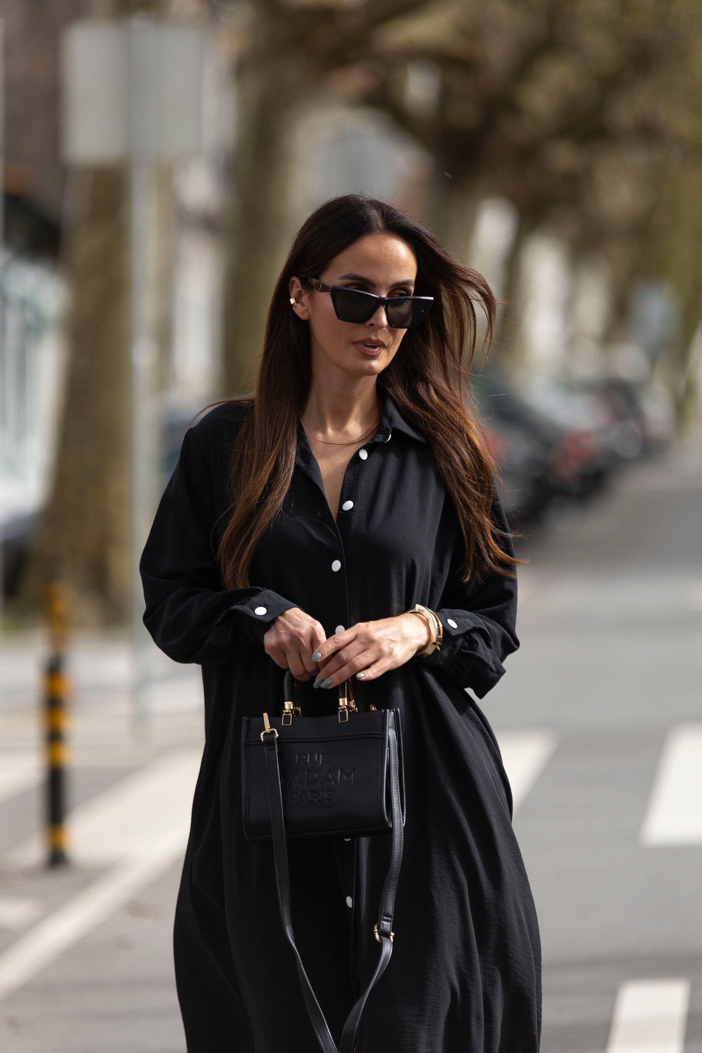 Shirt dress in black