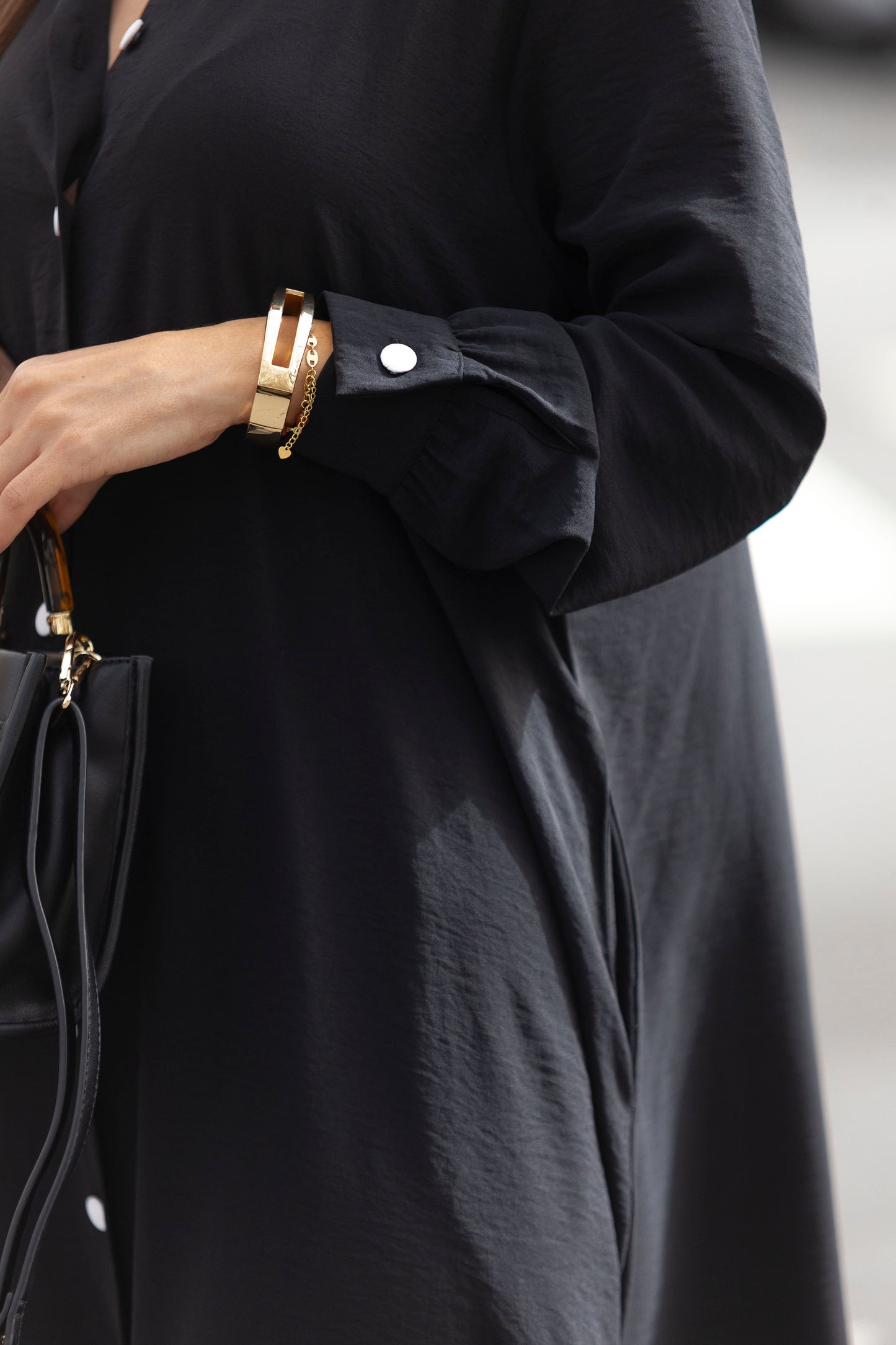 Shirt dress in black