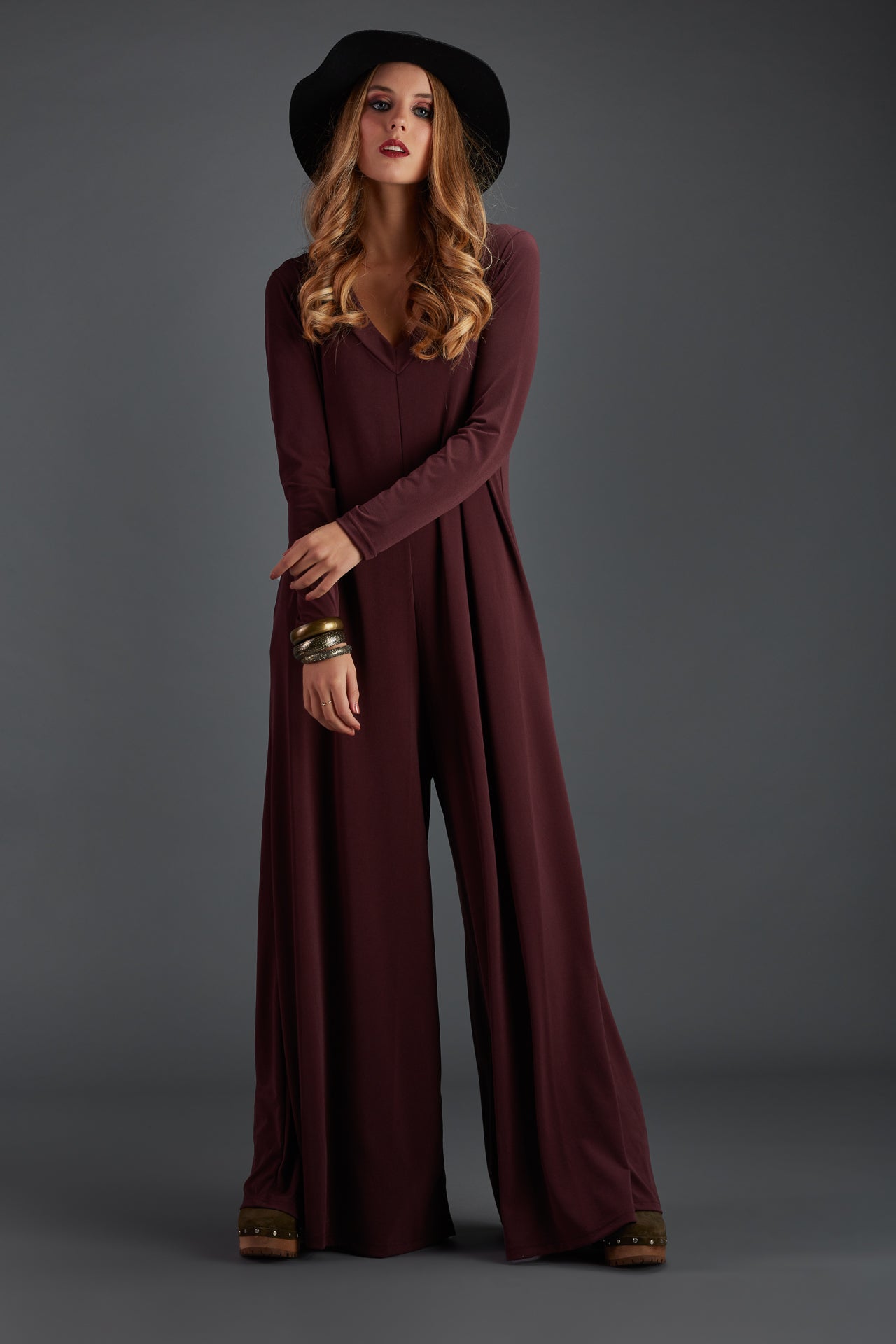 Long knitted jumpsuit