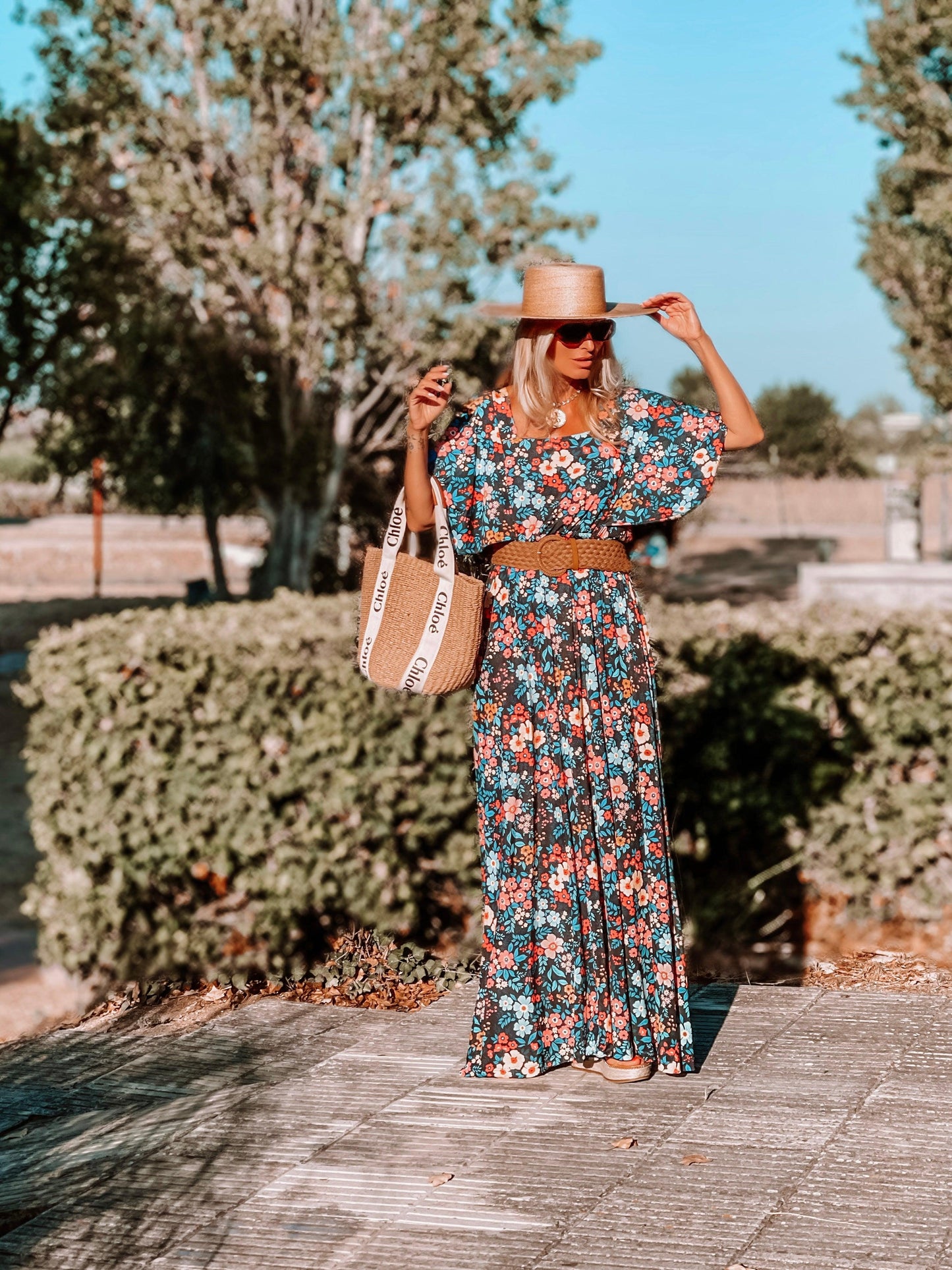 Robe longue imprimée