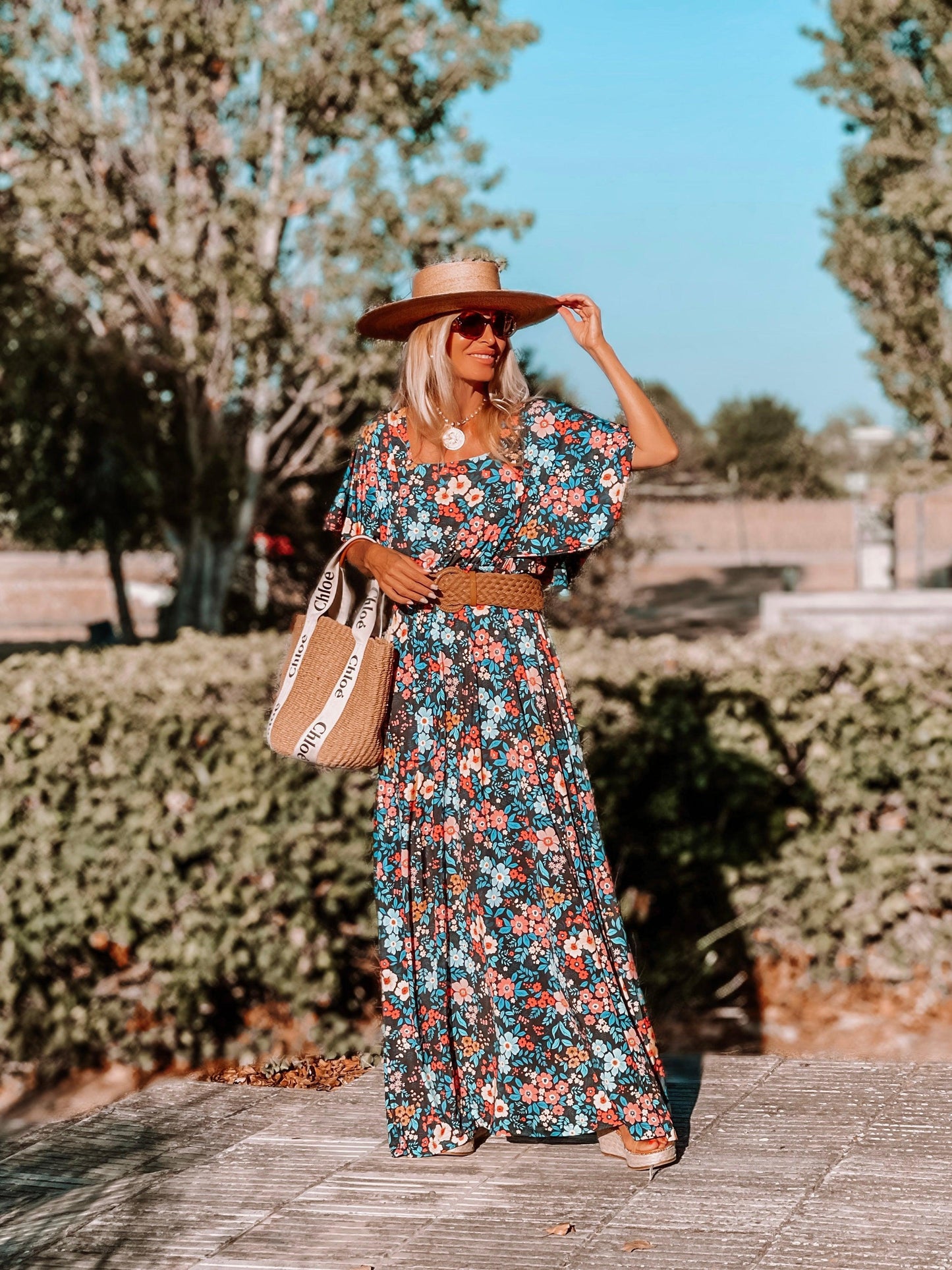 Robe longue imprimée