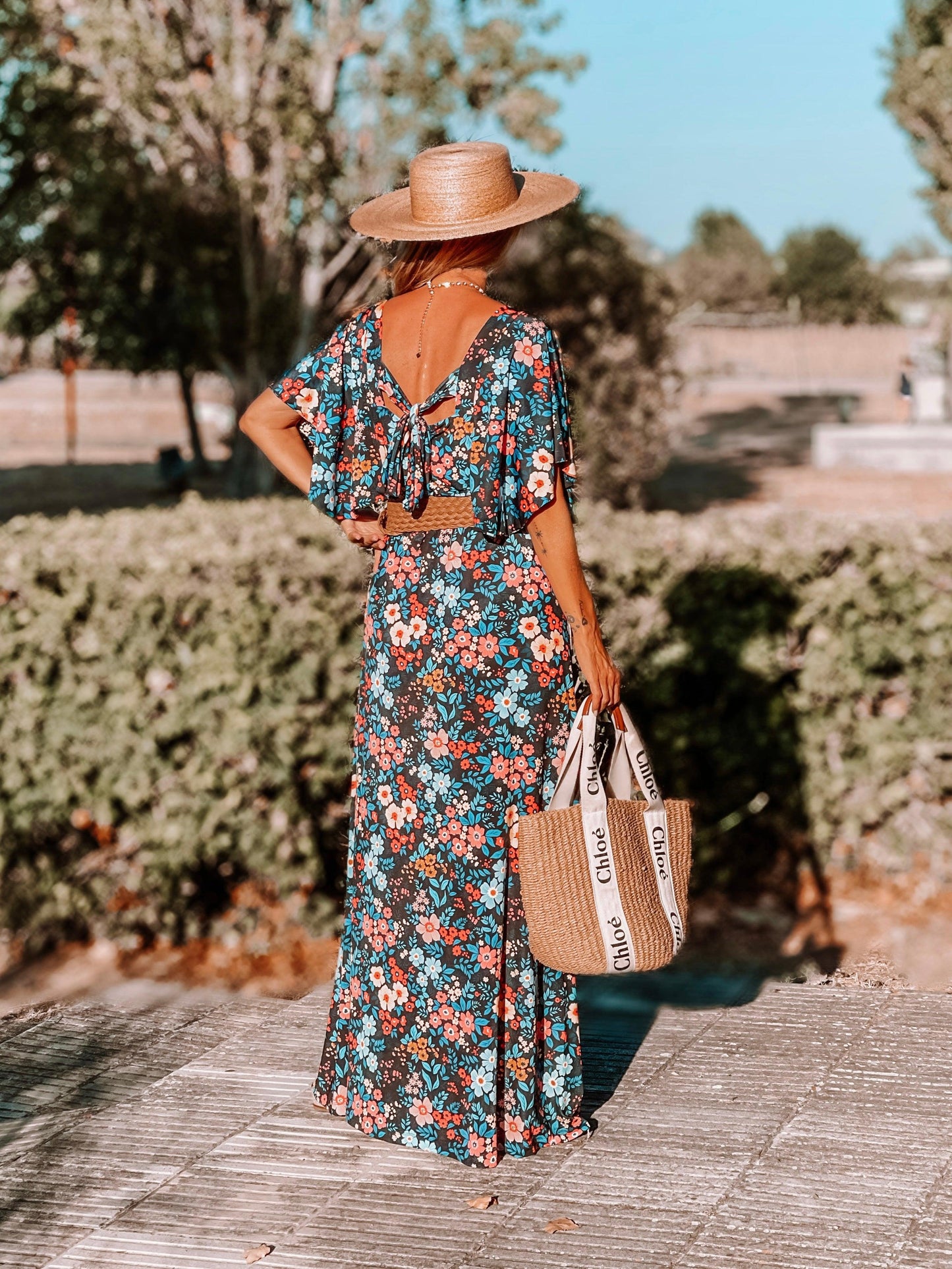 Robe longue imprimée
