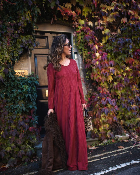 Vestido comprido em malha