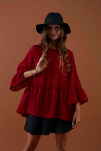 Blouse with ruffles