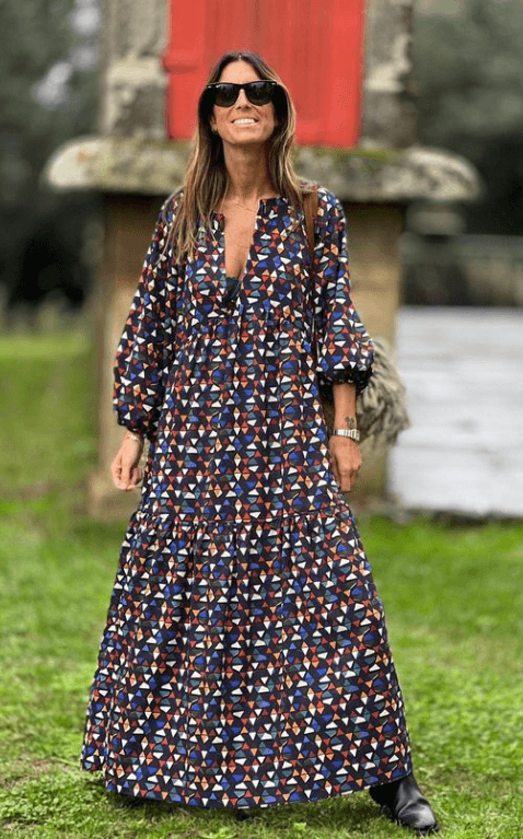 printed long dress