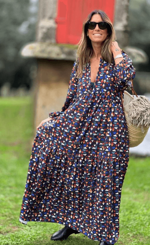 printed long dress