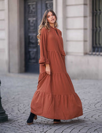 Long dress with frills