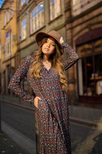 Printed long jumpsuit