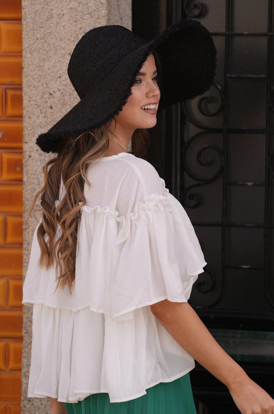 Blusa folhos