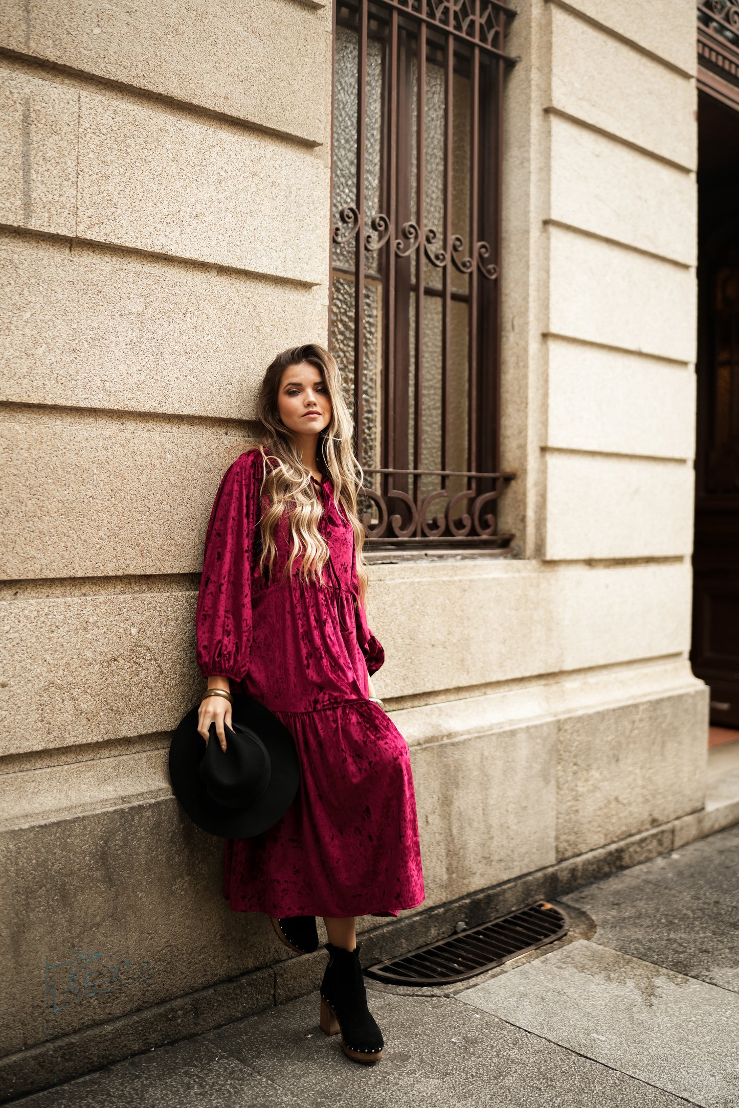 Long velvet dress