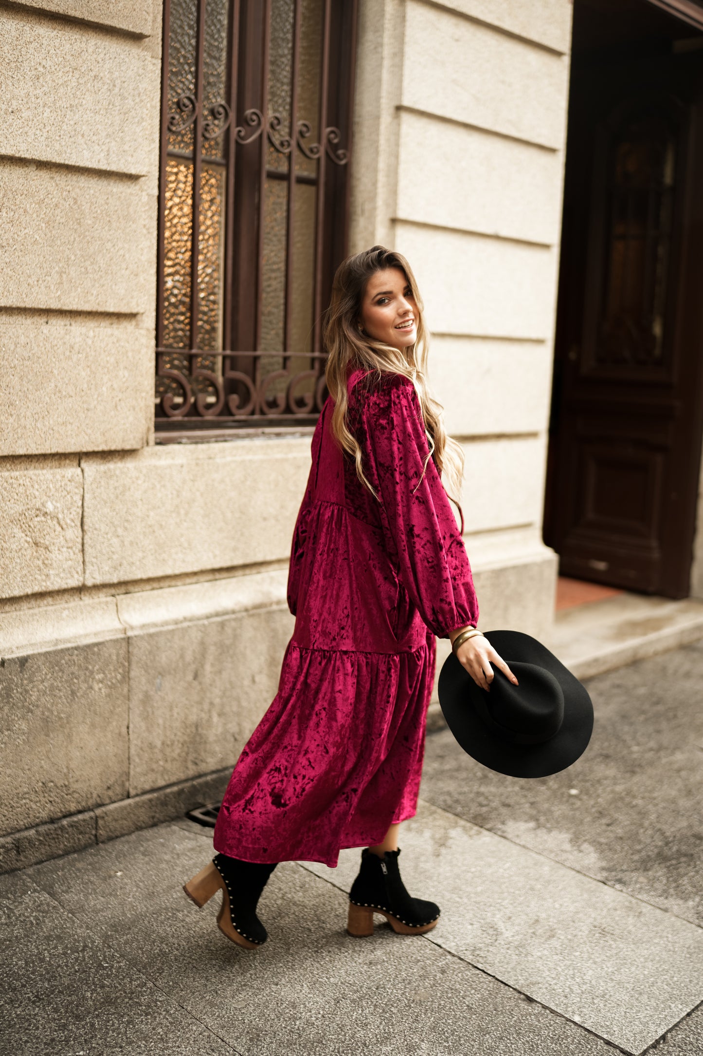 Long velvet dress