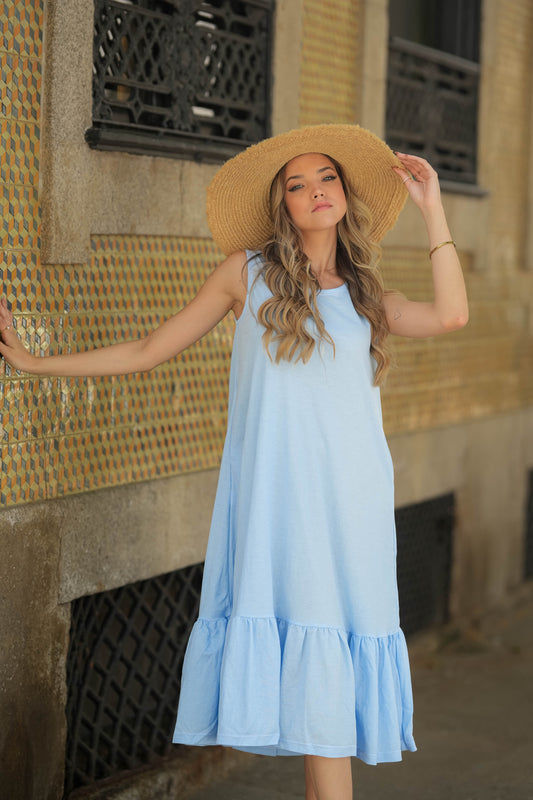 Robe avec volant