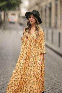 Long flower dress