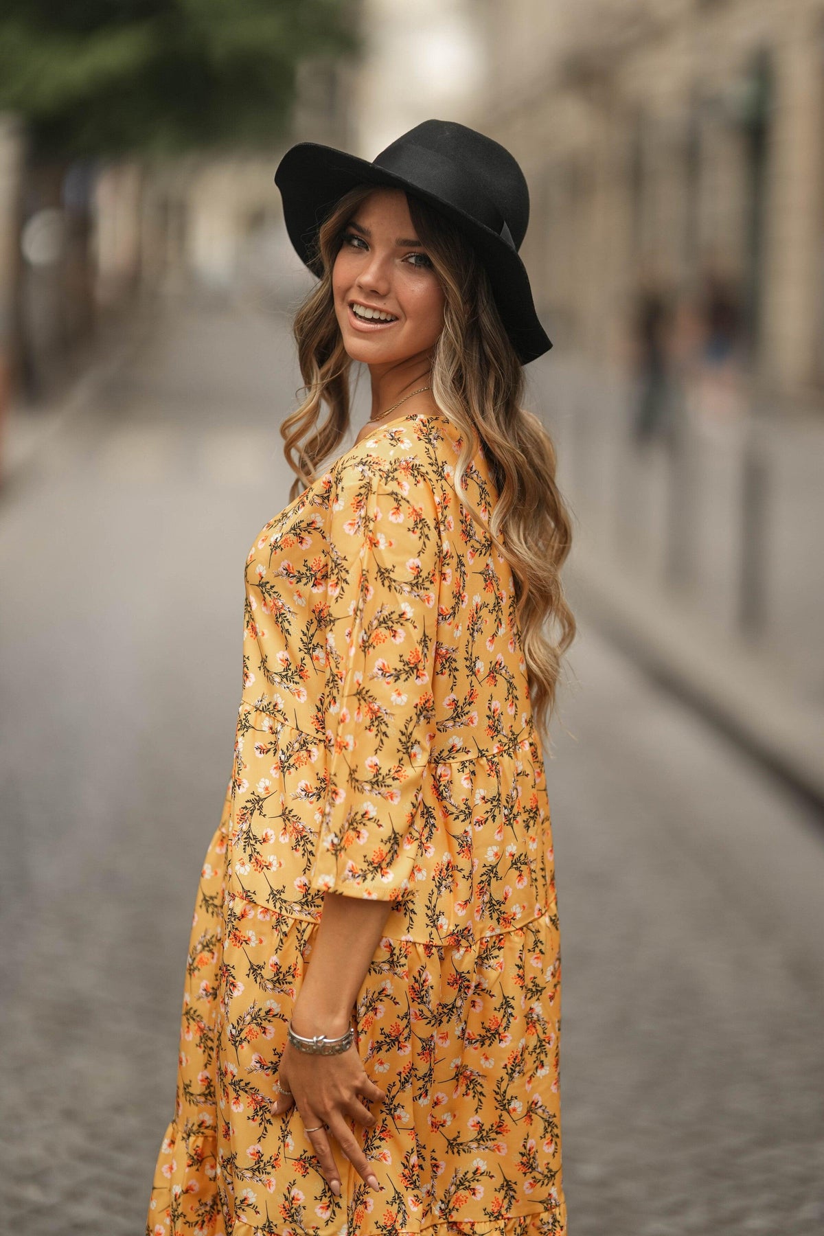 Long flower dress