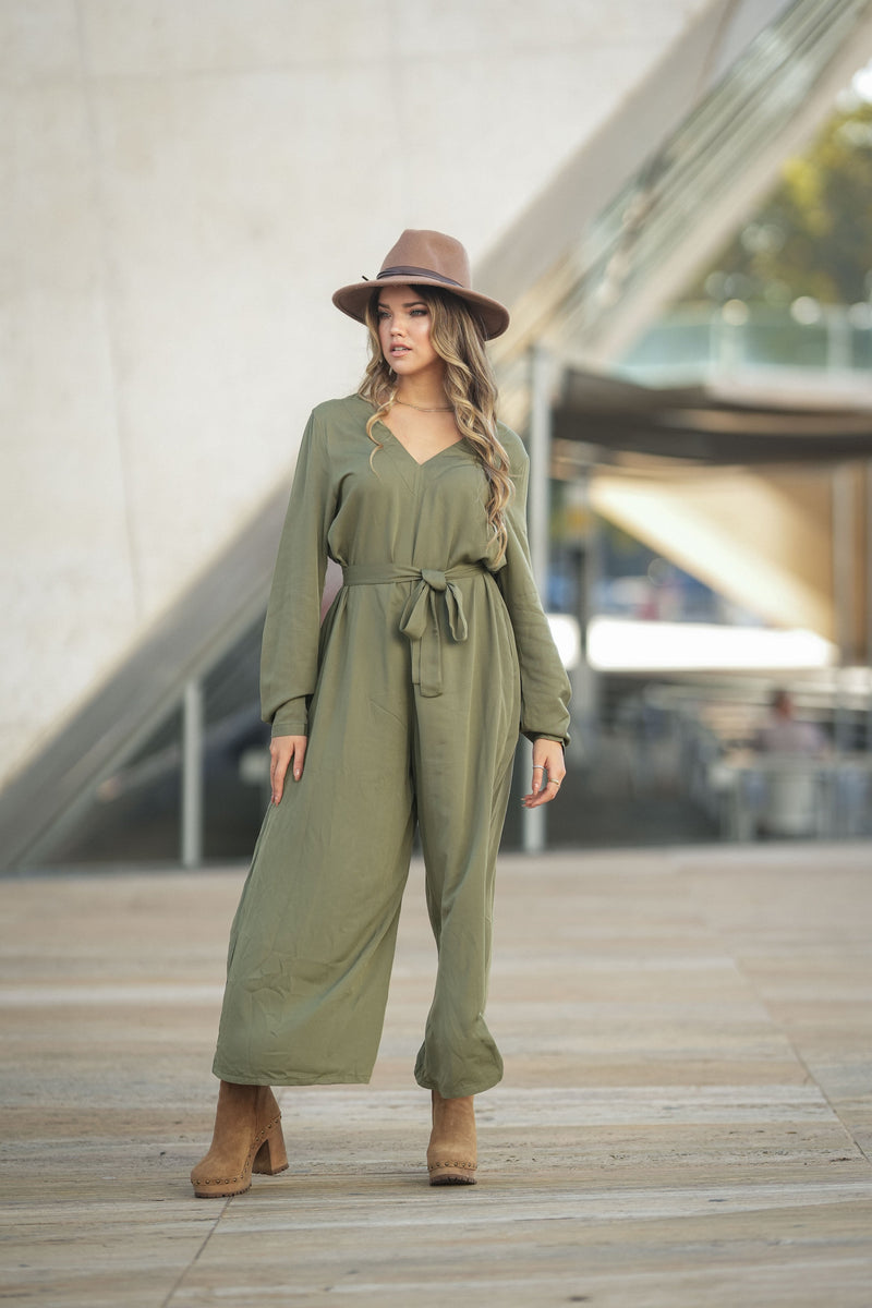 Jumpsuit with belt