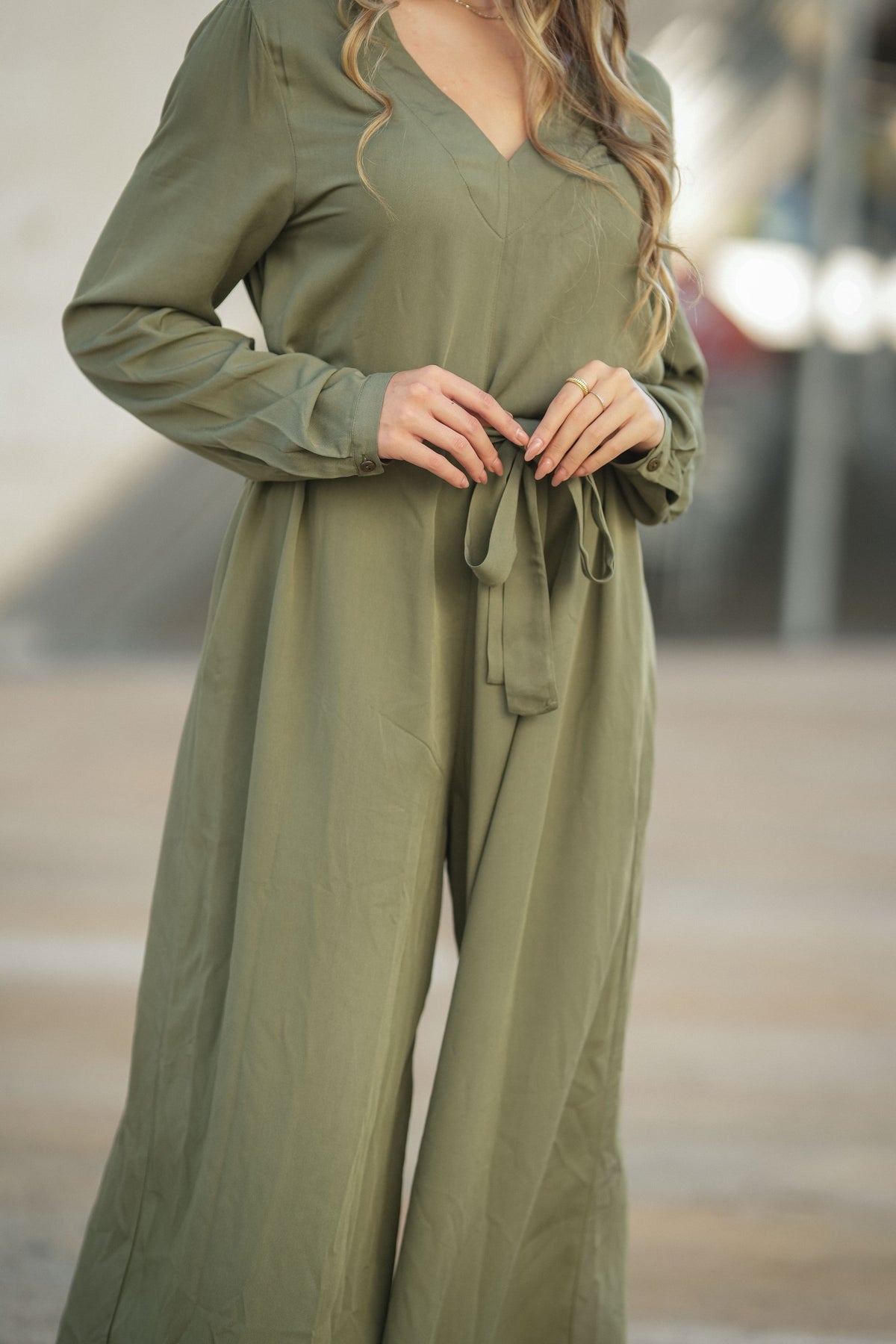 Jumpsuit with belt