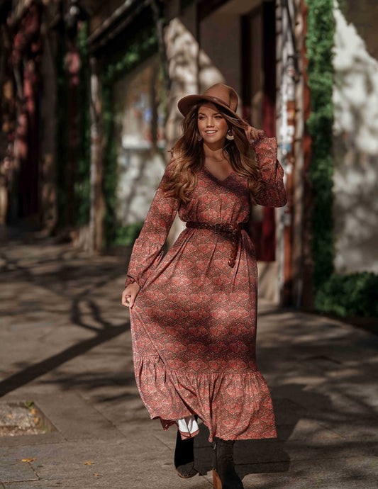 Vestido largo punto cálido