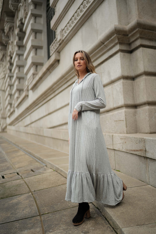 Vestido largo de punto cálido