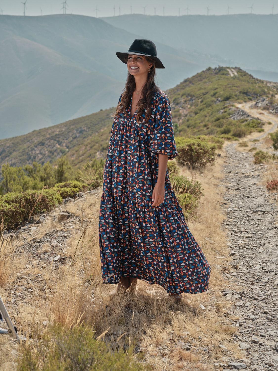 printed long dress