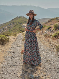 printed long dress