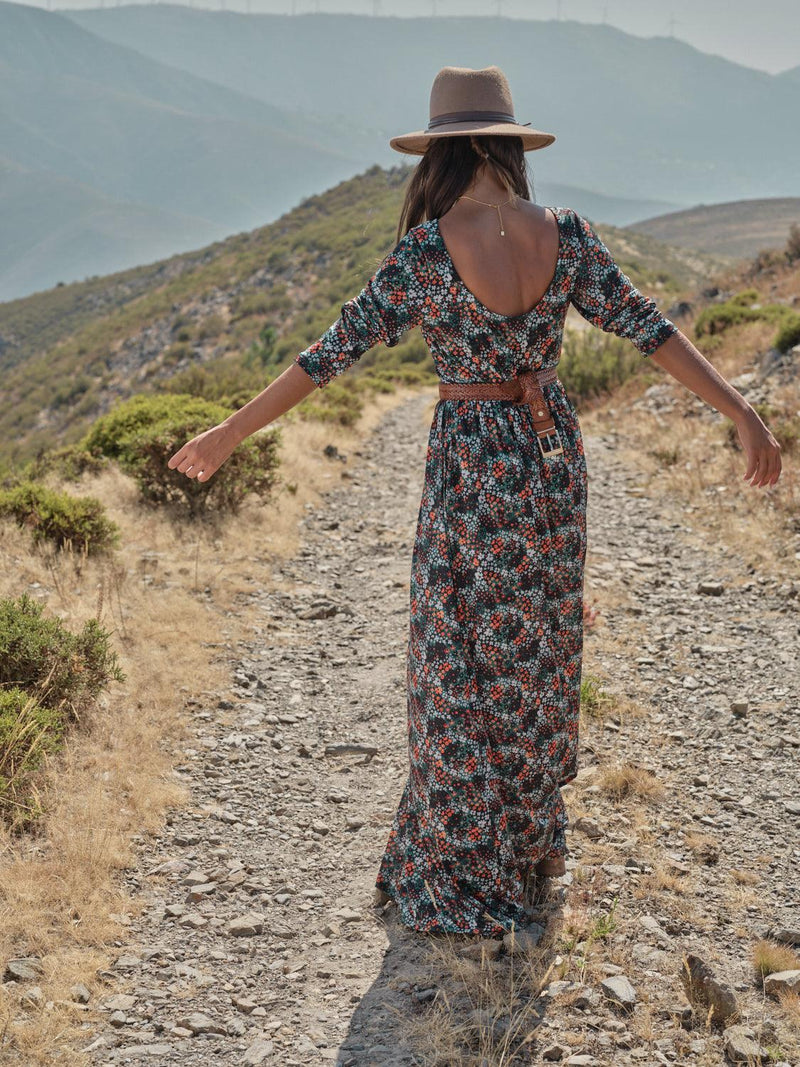 printed long dress