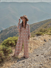 Printed long jumpsuit