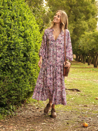 Long dress with floral print