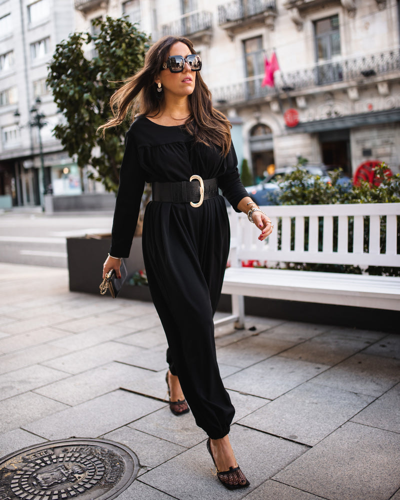 Long jumpsuit with zip