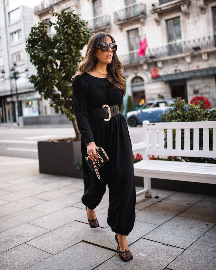 Long jumpsuit with zip