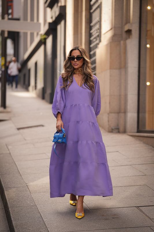 Long dress with frills