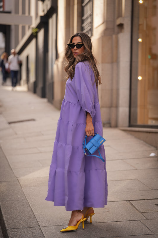 Long dress with frills